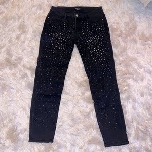 Bebe rhinestone skinny jeans, 27